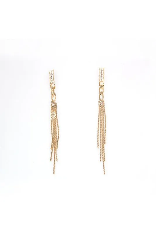 EDGY DANGLE TASSLE EARRING