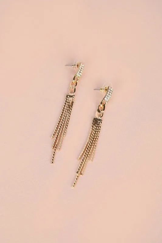 EDGY DANGLE TASSLE EARRING