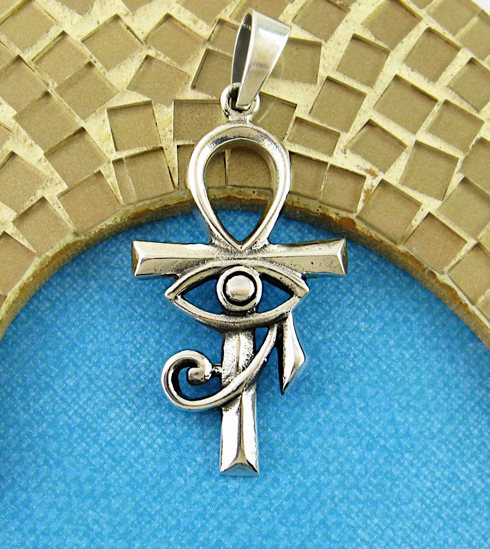 Subtle Jewelry Artistic Mood Egyptian Ankh With Eye of Ra Pendant