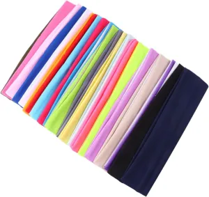 Elastic Headband Set 22pcs Sports Hair Bands for Yoga Running Spa Cosmetics Comfortable Elastic Fit