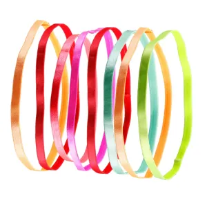 Elastic Sport Headband 8pcs Fitness Hair Hoop Yoga Headwrap Anti-slip Stretchy Hair Color Girls Accessories