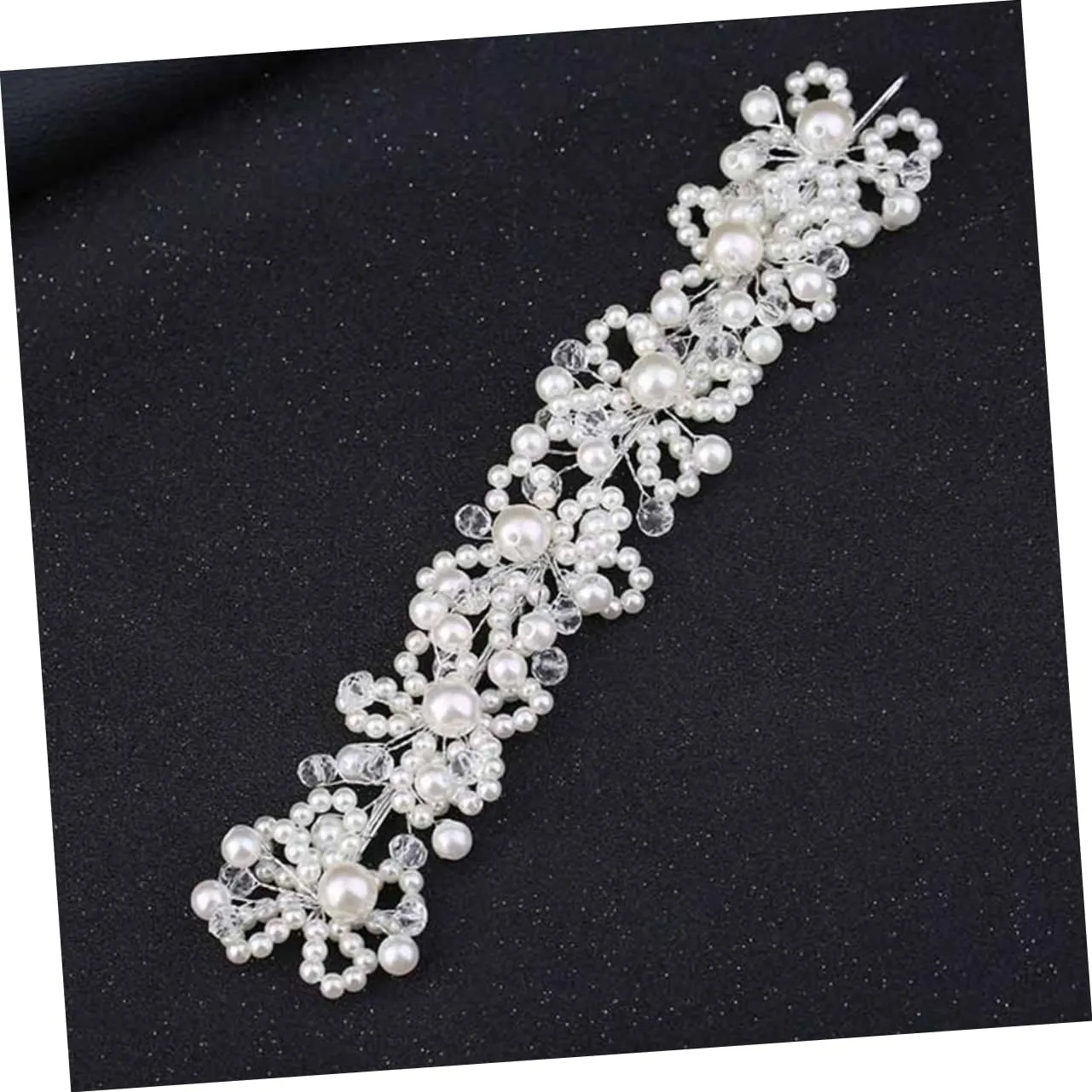 Elegant Pearl Hair Band Women's Rhinestone Headpiece for Bridal Headwear for Wedding Party Fashion Show