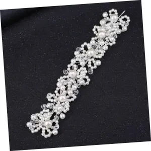 Elegant Pearl Hair Band Women's Rhinestone Headpiece for Bridal Headwear for Wedding Party Fashion Show