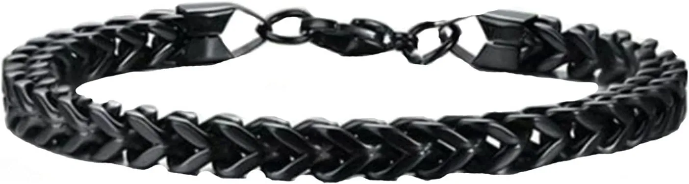 Elegant Stainless Steel Snake Chain Bracelets Bangles For Men Link Chain Jewelry Gifts