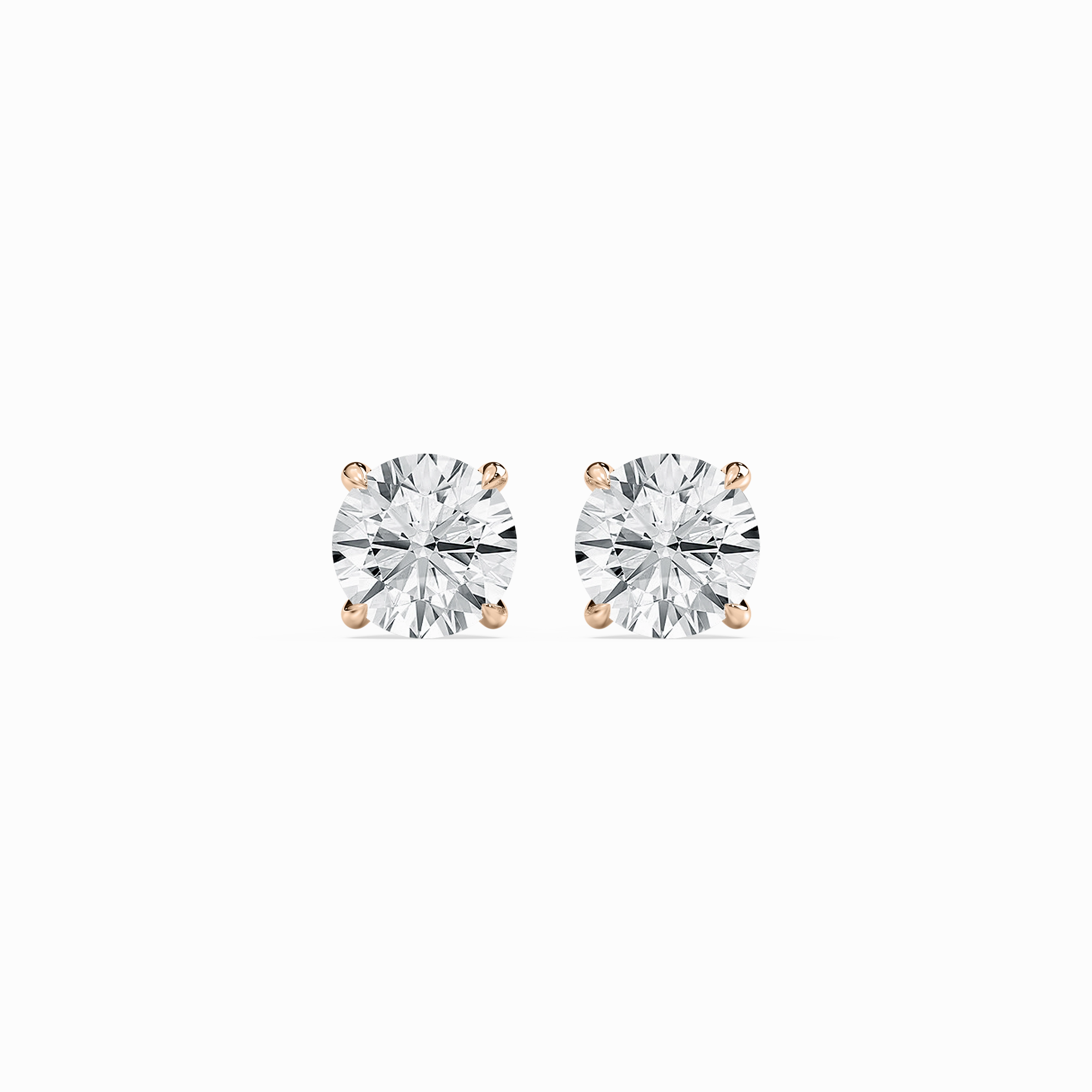 Dainty Item 2 ctw Round Lab Grown Diamond Hidden Halo Stud Earrings