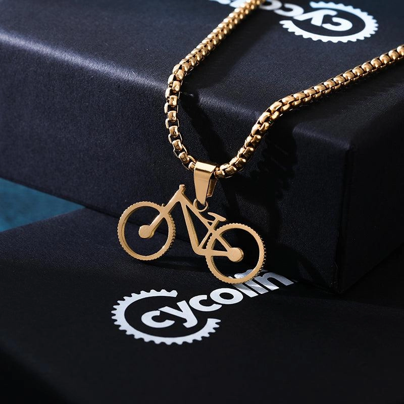 Minimal Present Modern feature Cycolinks Mountain Bike Necklace | MTB Rider Jewelry
