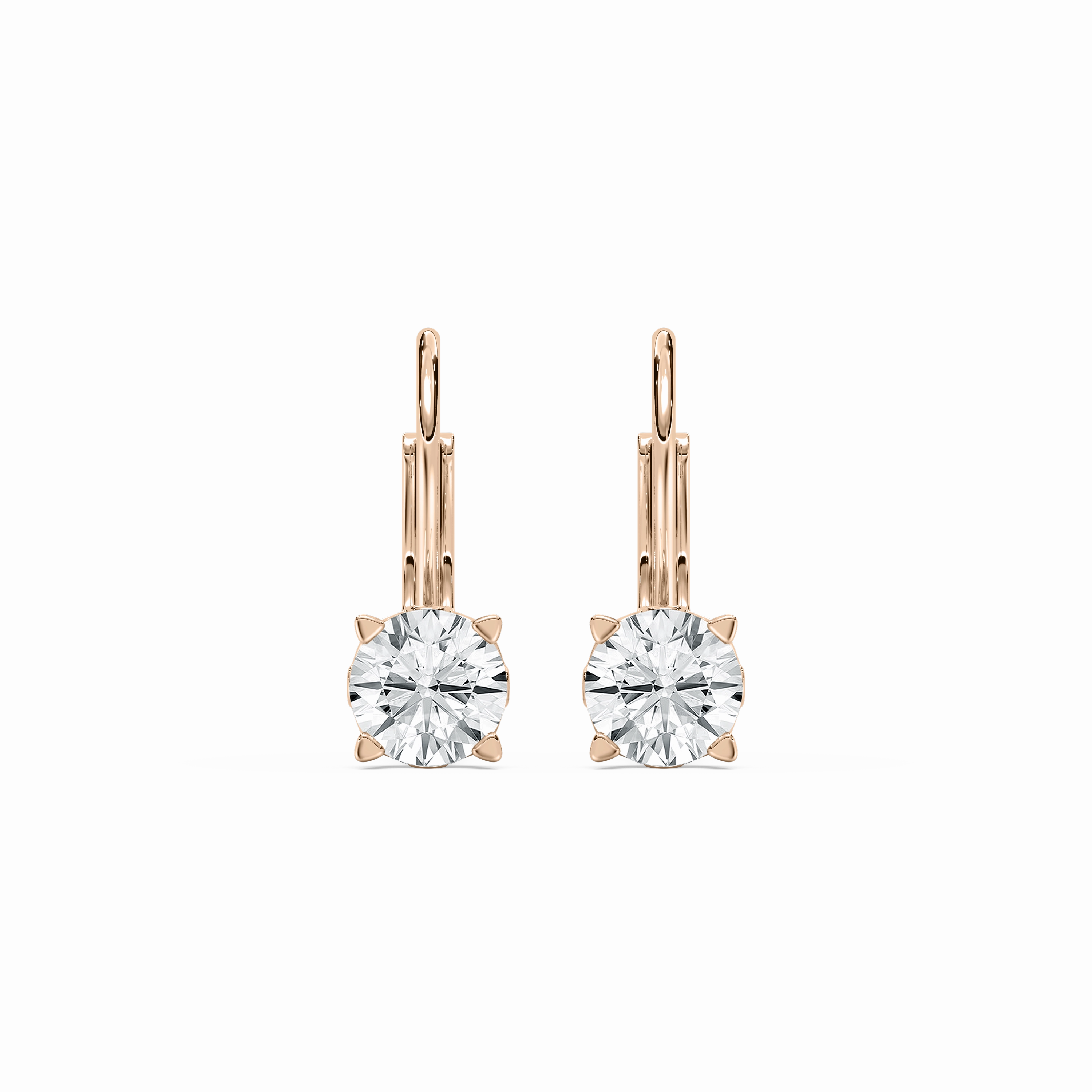 Magnificent Item Round Lab Grown Diamond Filigree Scroll Leverback Drop Earrings