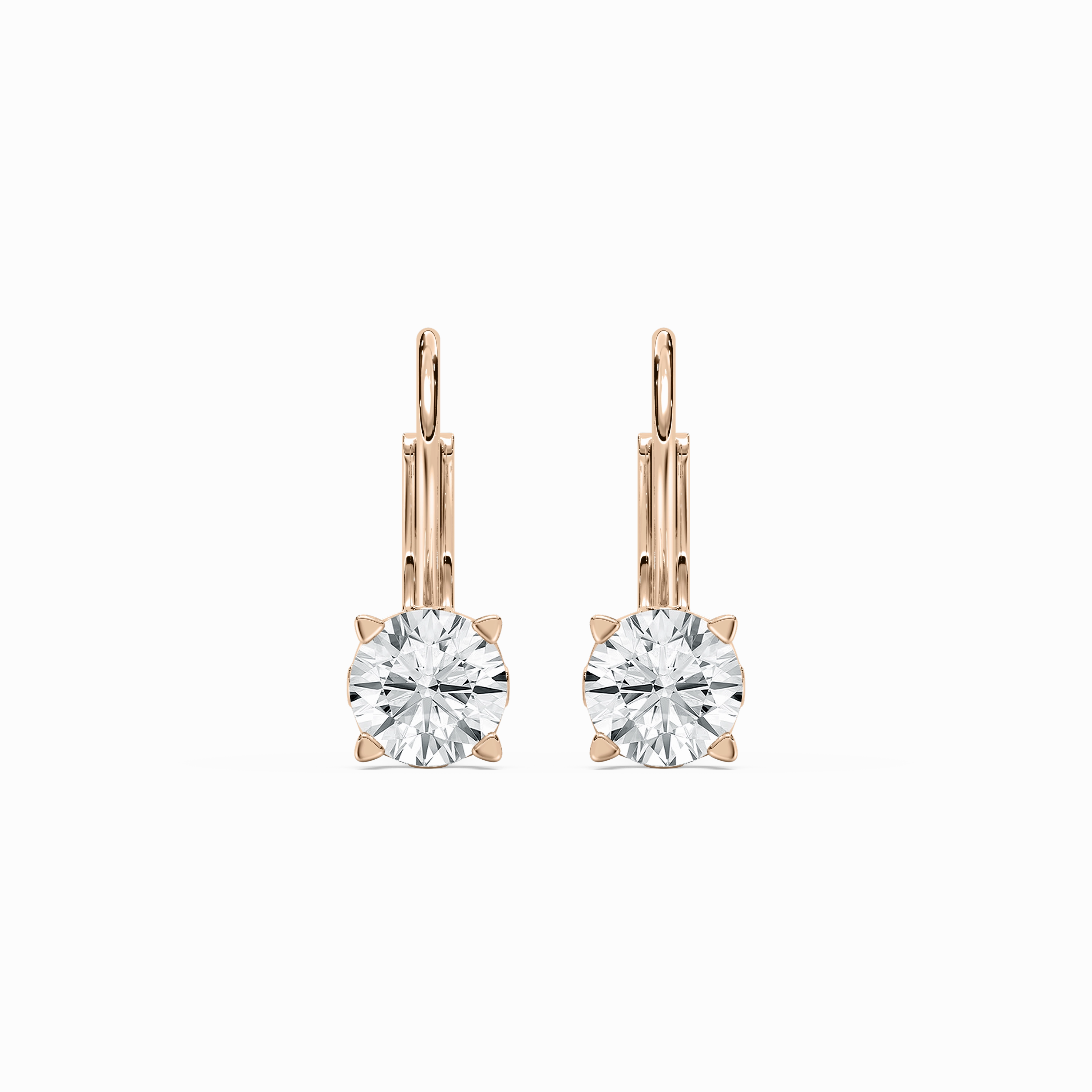 Delicate Vibe Round Lab Grown Diamond Filigree Scroll Leverback Drop Earrings