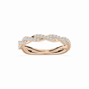 Contemporary Decoration Elise 1/3 ctw Round Lab Grown Diamond Pave Twist Wedding Band