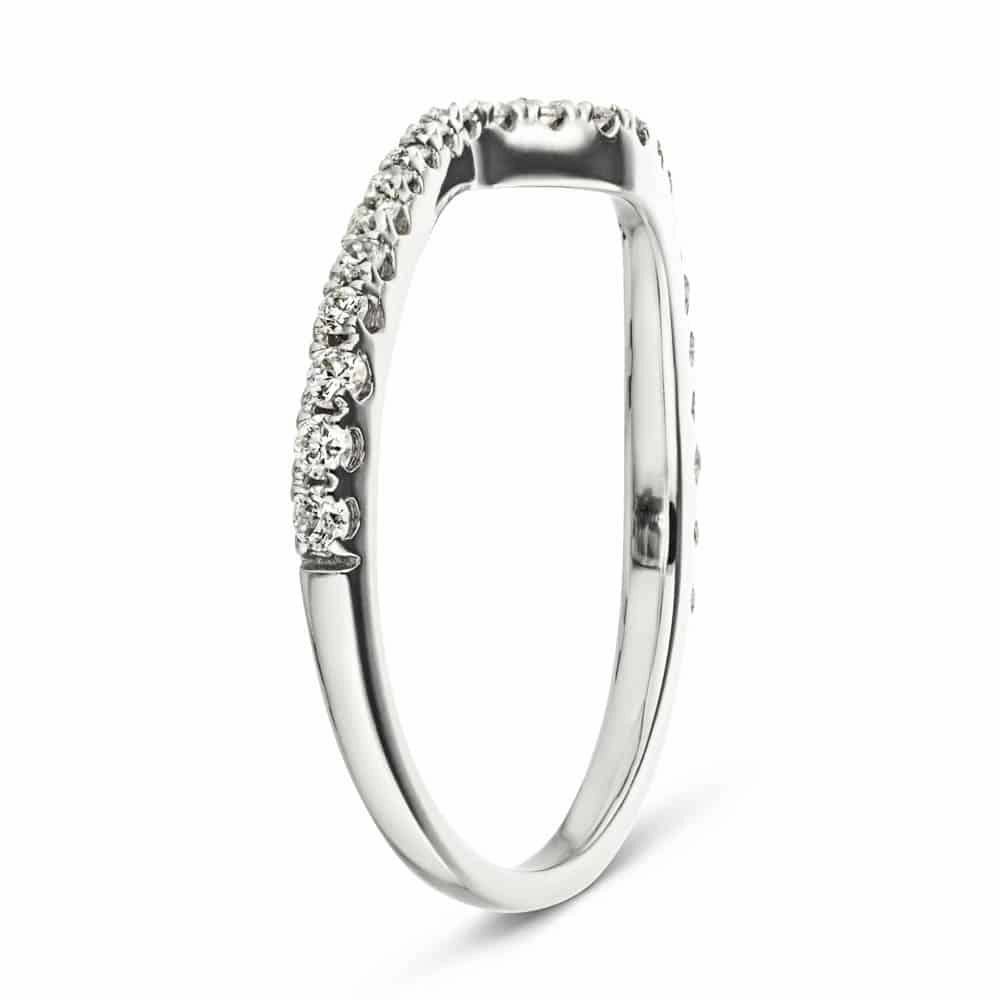 Meaningful Statement gift for kids Bridget 1/5 ctw Round Lab Grown Diamond Shared Prong Curved Band