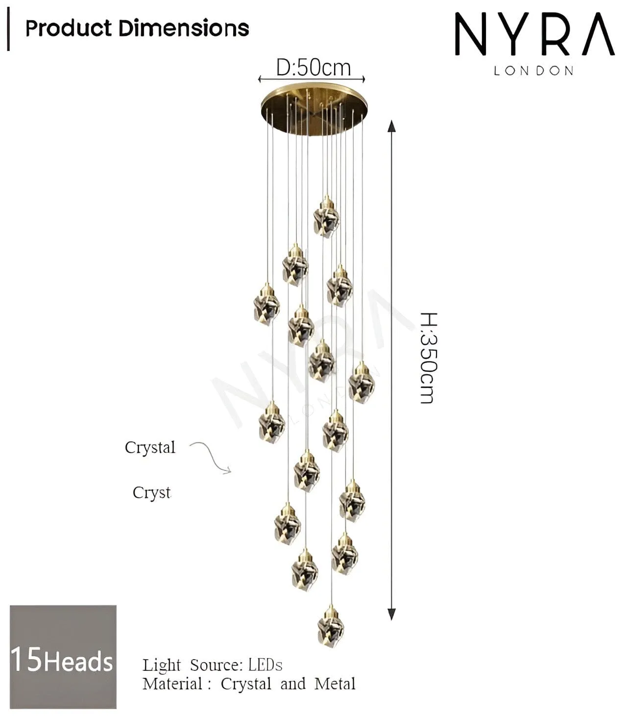 Elodie Crystal Chandelier