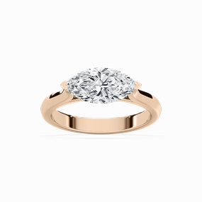 Elysia 2 ctw Marquise Lab Grown Diamond East West Solitaire Engagement Ring Amazing Expression