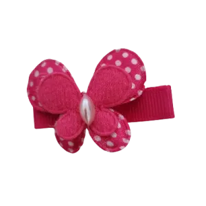 Embellished Non Slip Hair Clip - Butterfly Spotty (2 colour options)