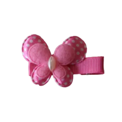 Embellished Non Slip Hair Clip - Butterfly Spotty (2 colour options)