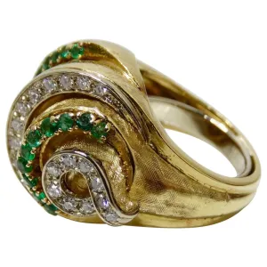 Emerald & Diamond Cocktail Ring