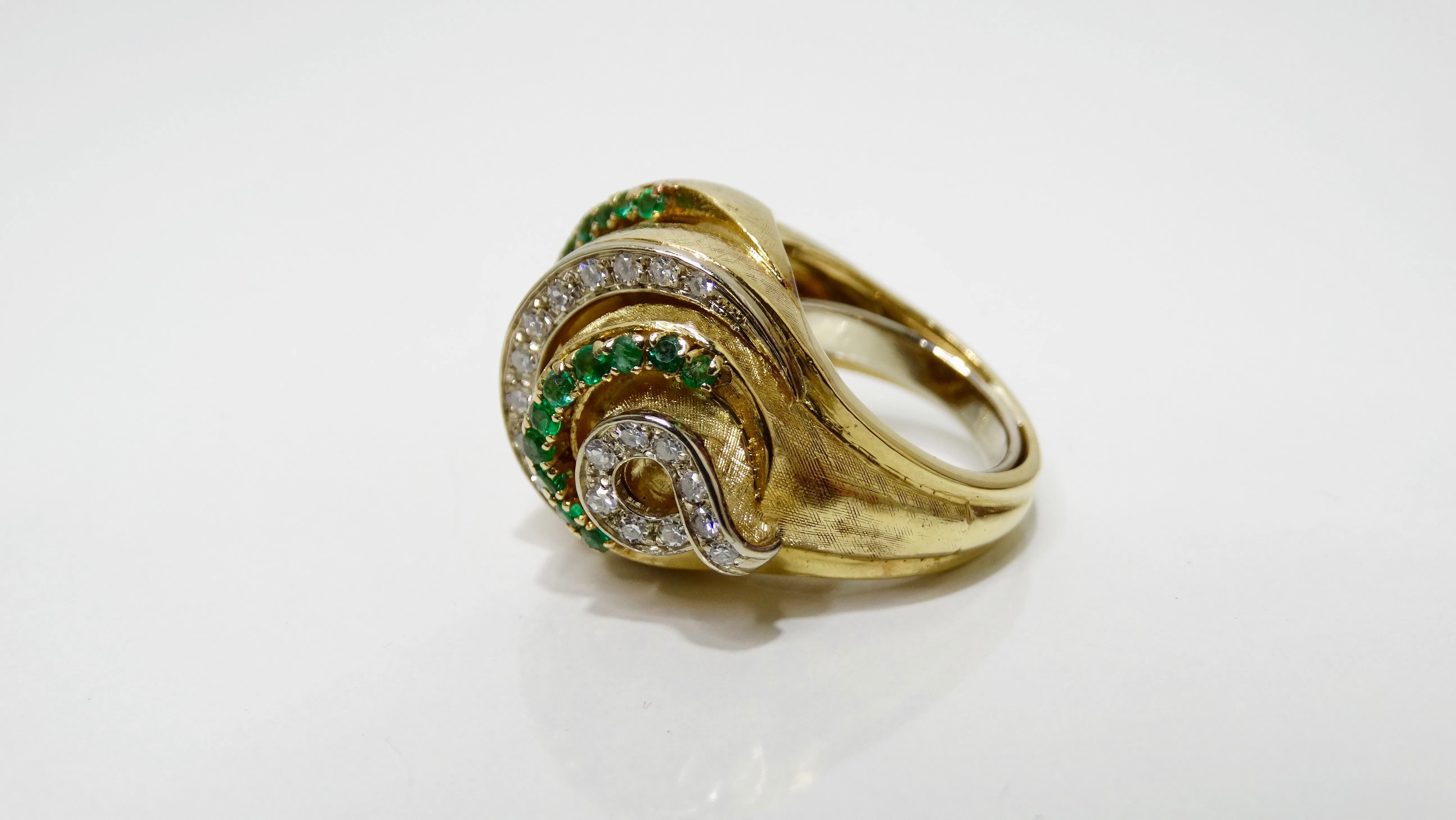 Emerald & Diamond Cocktail Ring