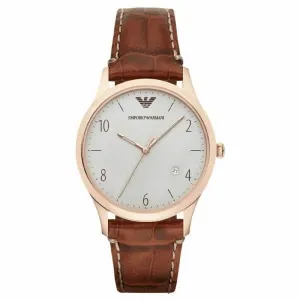 Emporio Armani AR1866 Men's Elegant Quartz Watch with Luxurious Leather Band