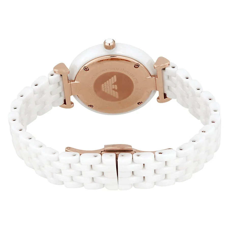 Emporio Armani Ceramica Mother of Pearl Ladies Watch AR1486
