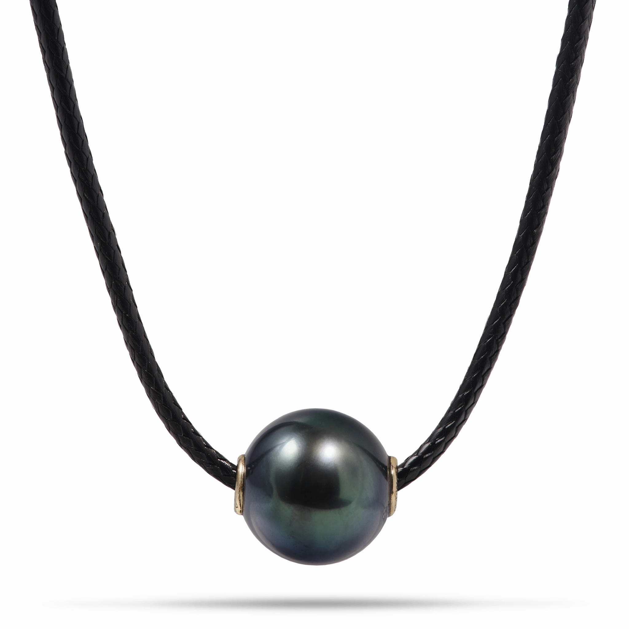 26" Adjustable Tahitian Black Pearl Black Cord Necklace Opulent Accent Elegant Layer