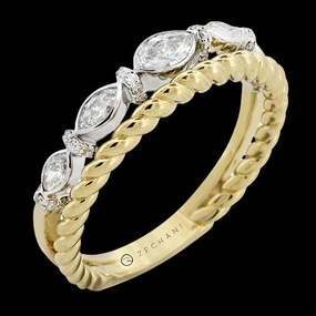 Fashion Look Crisp Look ZR2525 Right Hand Ring in 14k Gold with Diamonds
