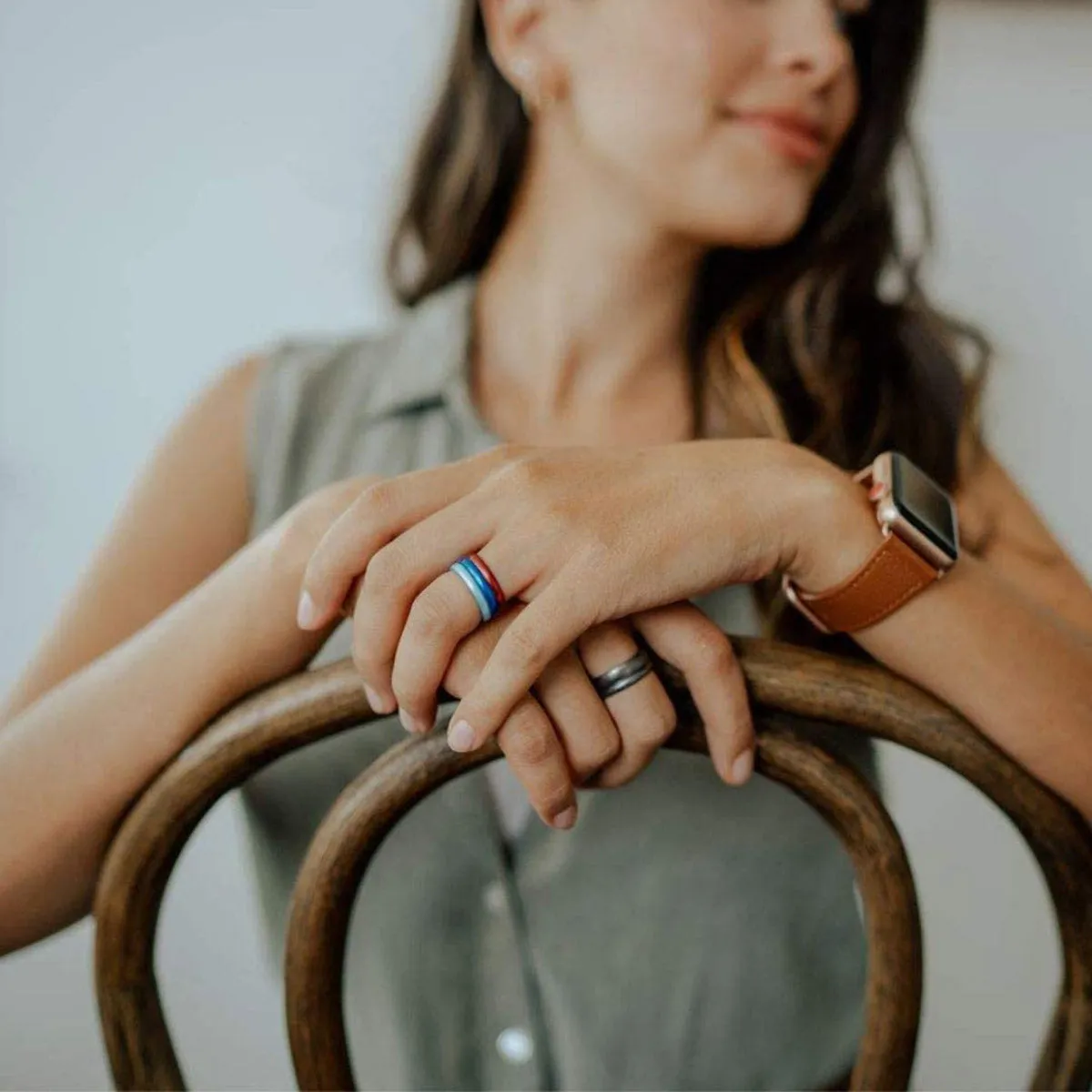 Enso Rings Thin Elements Series Silicone Ring - Rose Gold