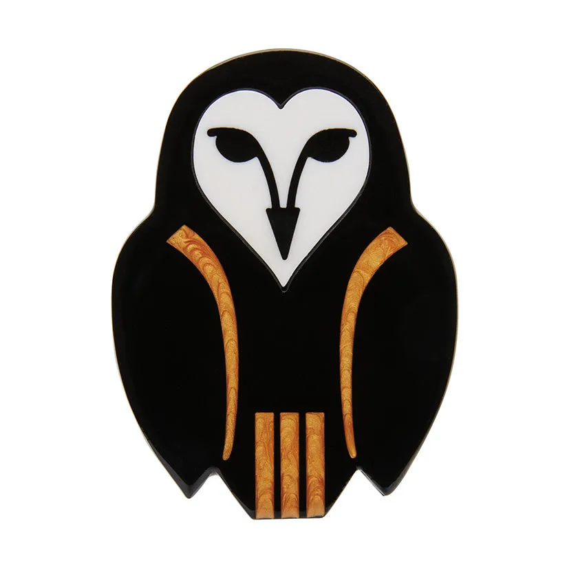 Erstwilder Art Nouveau Owl Ornamental Brooch