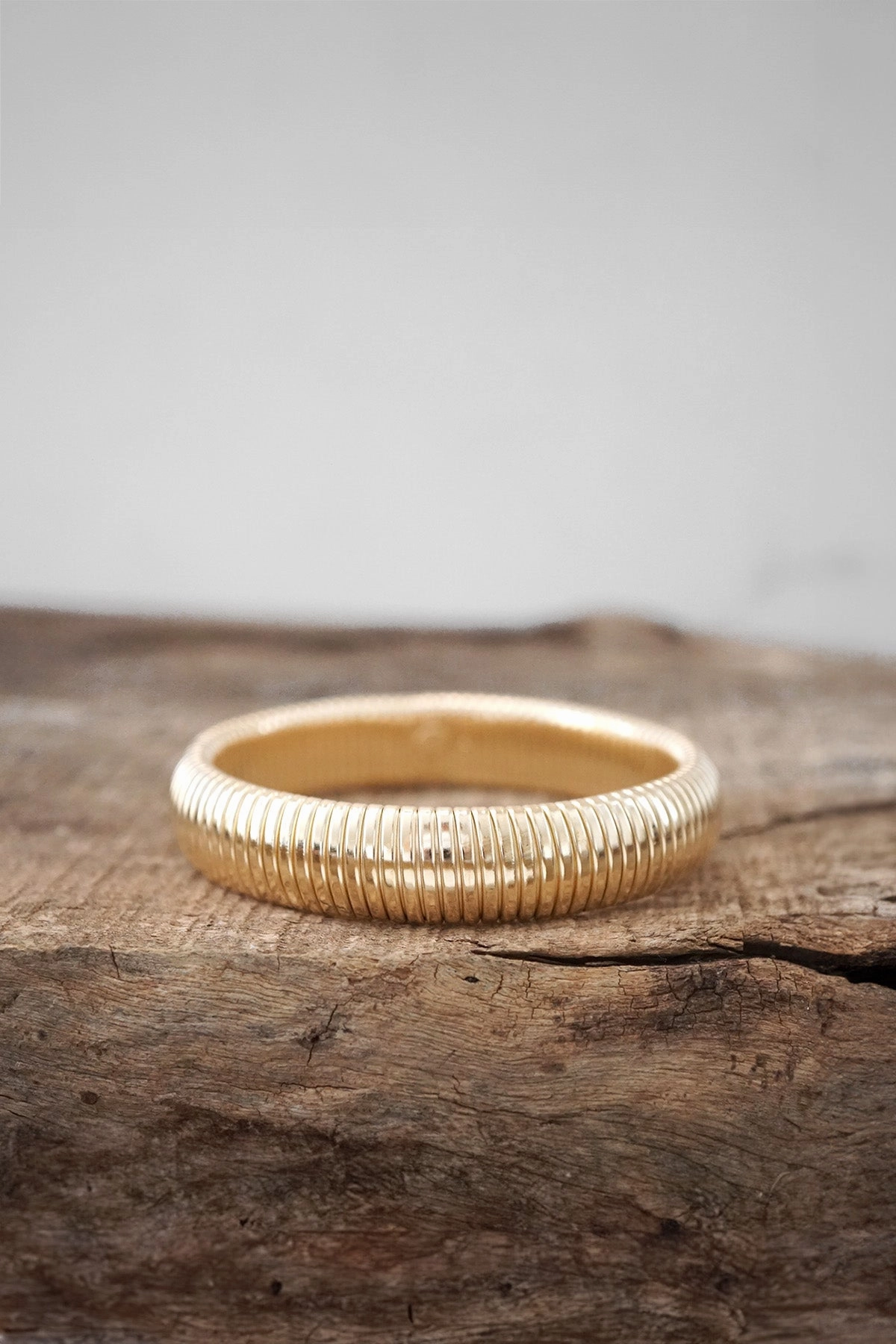 All-Inclusive Gold tone flexy stretchy bracelet bangle watch band Snake chain 15mm