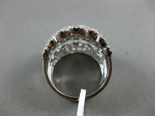 ESTATE EXTRA LARGE 3.75CT DIAMOND 18KT WHITE GOLD MULTI ROW ETOILE COCKTAIL RING