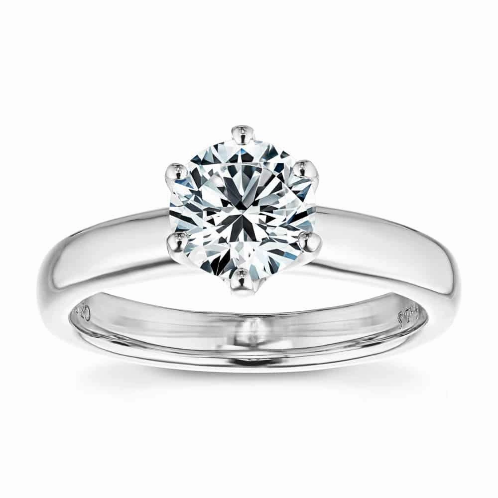 Ava Round Lab Grown Diamond Six Prong Solitaire Engagement Ring Delicate Handling