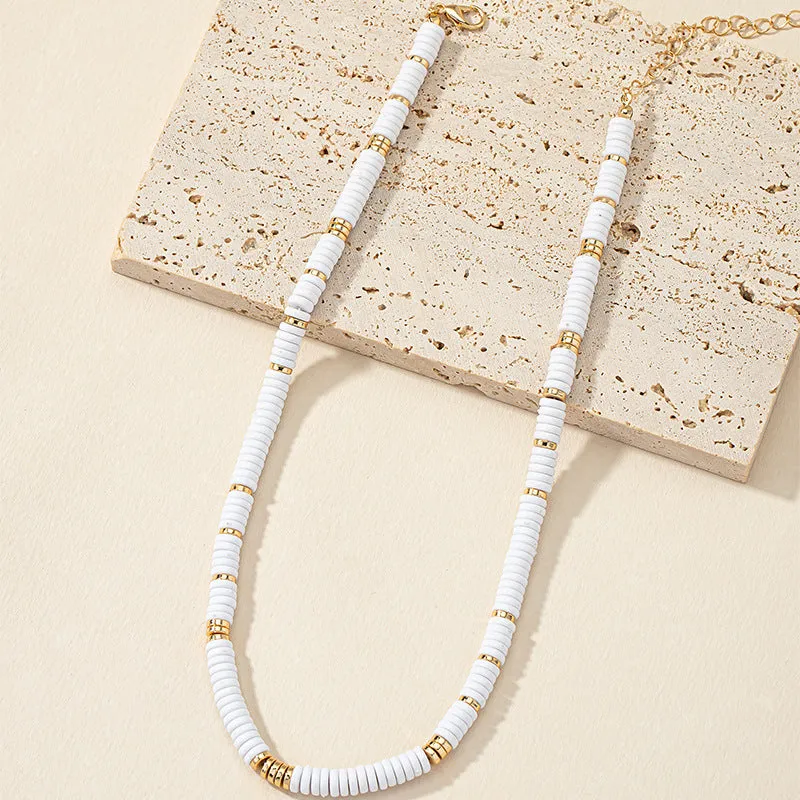 European Elegance Metal and Acrylic Collarbone Necklace, Vienna Verve Collection - High-quality Design, Wholesale Exclusive
