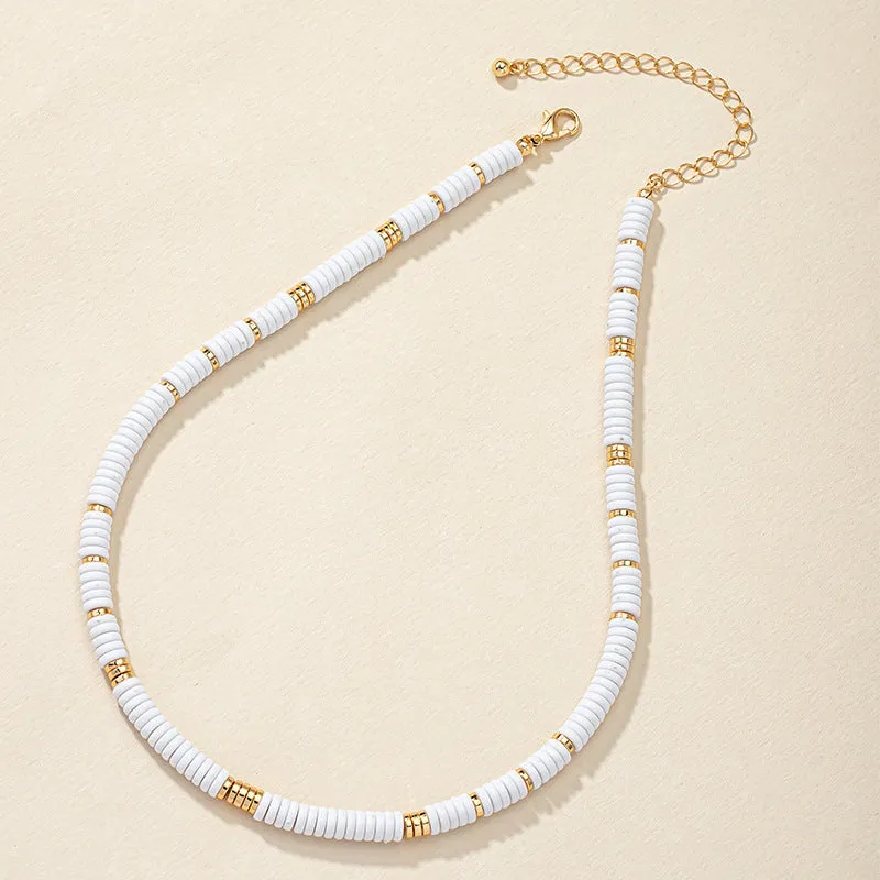 European Elegance Metal and Acrylic Collarbone Necklace, Vienna Verve Collection - High-quality Design, Wholesale Exclusive
