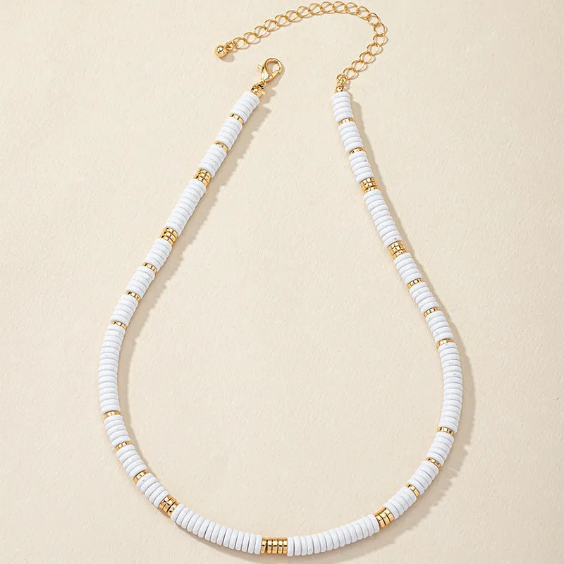 European Elegance Metal and Acrylic Collarbone Necklace, Vienna Verve Collection - High-quality Design, Wholesale Exclusive