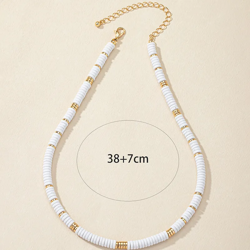 European Elegance Metal and Acrylic Collarbone Necklace, Vienna Verve Collection - High-quality Design, Wholesale Exclusive