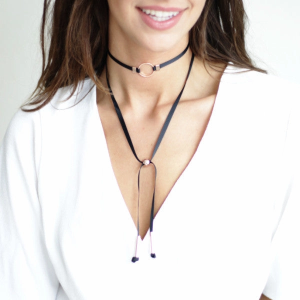 Black Ribbon Choker Friends Outing Item