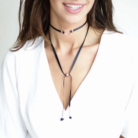 Black Ribbon Choker Friends Outing Item