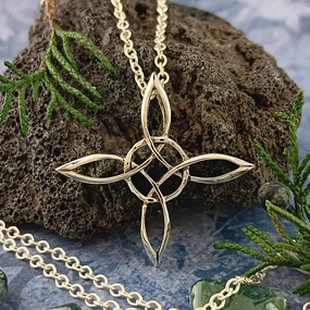 Sculptural Witch's Knot Pendant, Handmade Personalized Design Elegant Gift