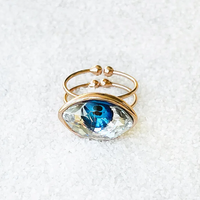 Evil Eye Swarovski Ring