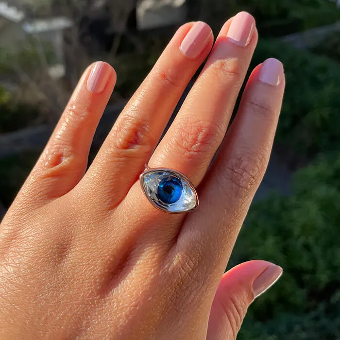Evil Eye Swarovski Ring