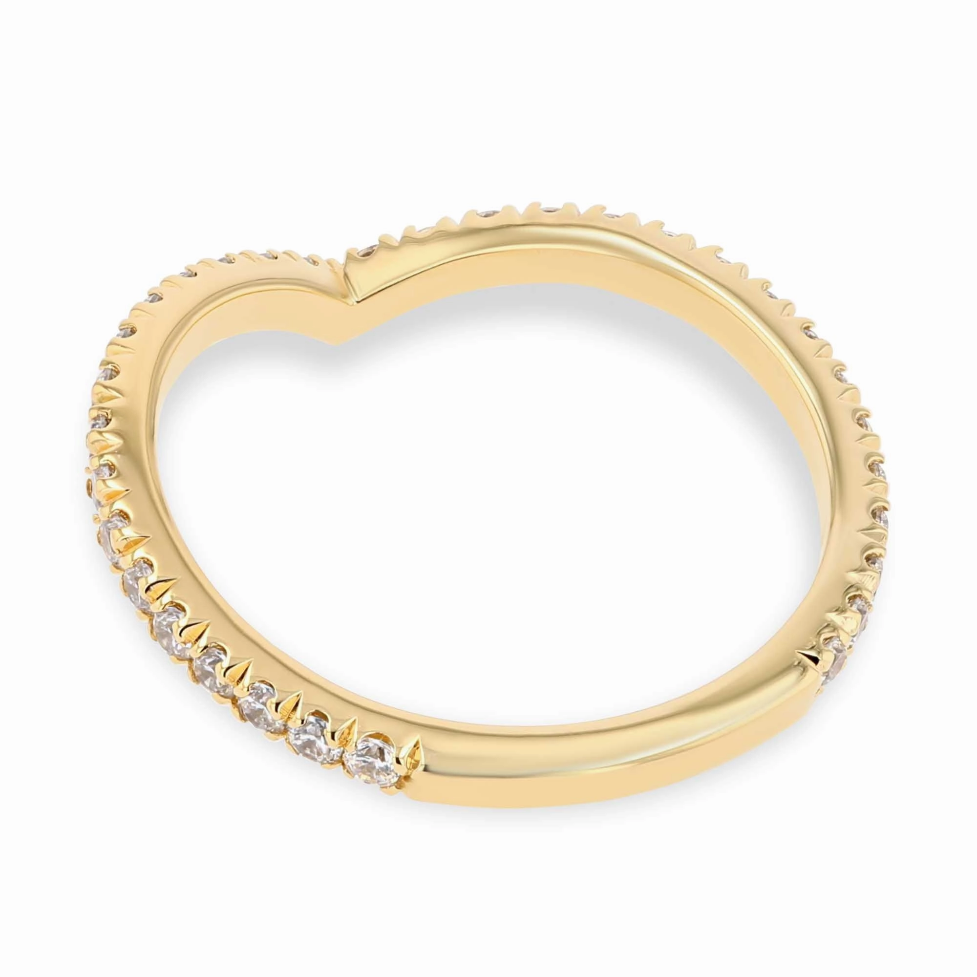 Maxine 2/5 ctw Round Lab Grown Diamond Three Quarter Chevron Eternity Band Autumn Fashion Sparkling Gift