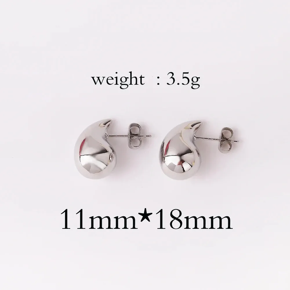 Extra Large Drop Earring Oversized Chunky Hoop Earrings Lightweight Hypoallergenic Gold Plated
