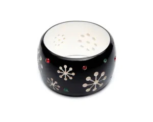 Extra Wide Musta Atomic Snowflake Bangle