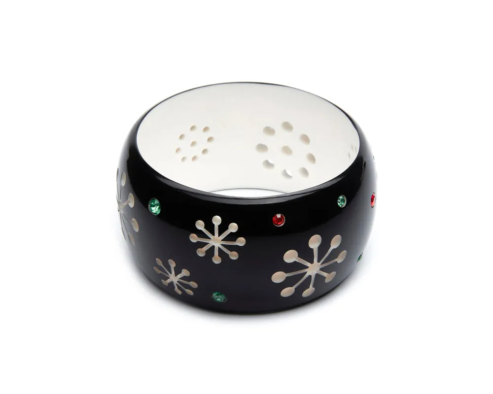 Extra Wide Musta Atomic Snowflake Duchess Bangle