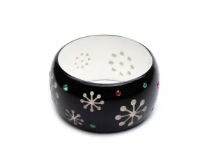 Extra Wide Musta Atomic Snowflake Duchess Bangle