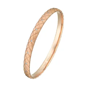 Faberge Treillage 18ct Rose Gold Diamond Matt Bangle