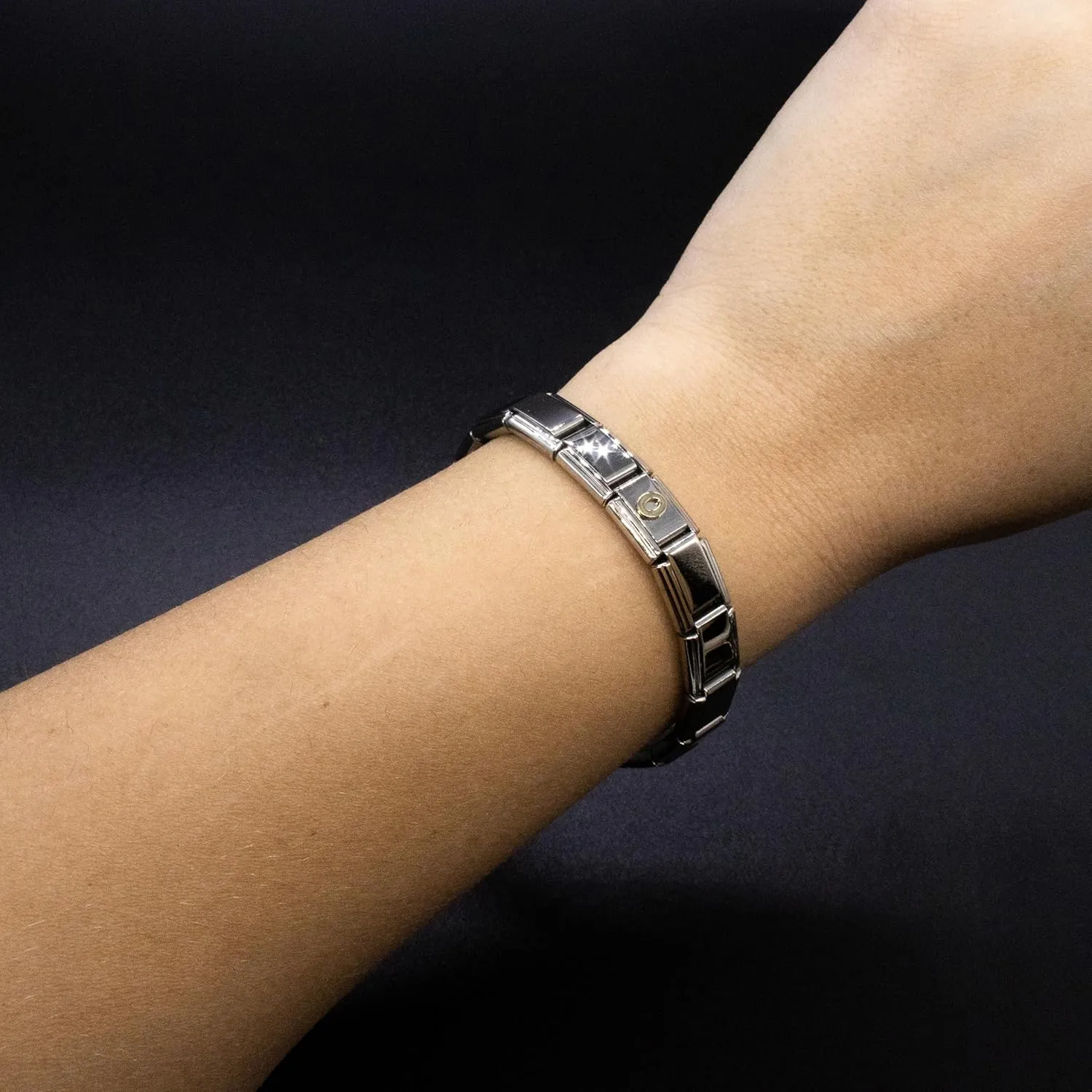 Fablinks Italian Charm Number, 9mm Gold Bracelet Link Charms Jewelry for Women, Stainless Steel Numbers Bracelets Links for Men