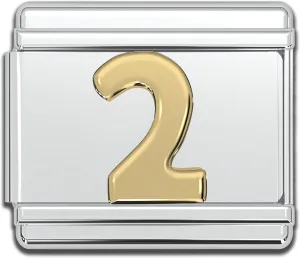 Fablinks Italian Charm Number, 9mm Gold Bracelet Link Charms Jewelry for Women, Stainless Steel Numbers Bracelets Links for Men