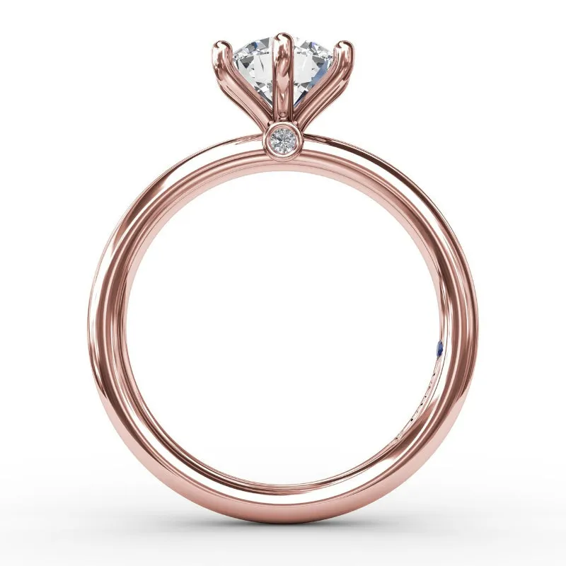 Fana Classic Six-Prong Round Diamond Solitaire Engagement Ring