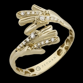 ZR2489 Right Hand Ring in 14k Gold with Diamonds Low-Cost Accessory