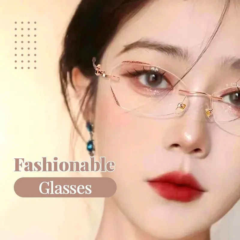 Fashion Anti-Blue Light Rimless Reading Glasses
