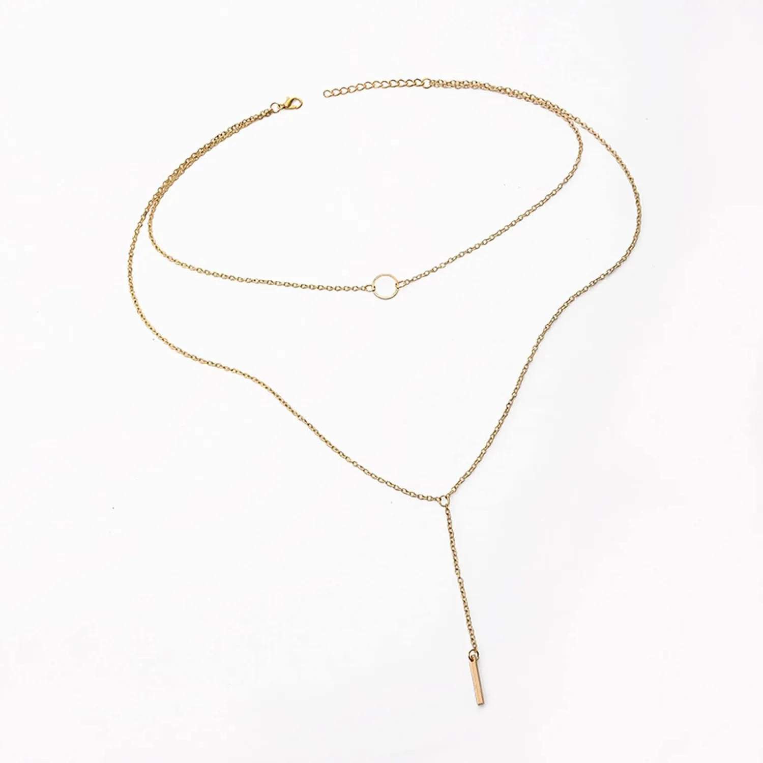 Fashion Multi-Layer Necklace for Women Bohemia Layered Choker Minimalist Design Layering Chain (Gold, One Size)